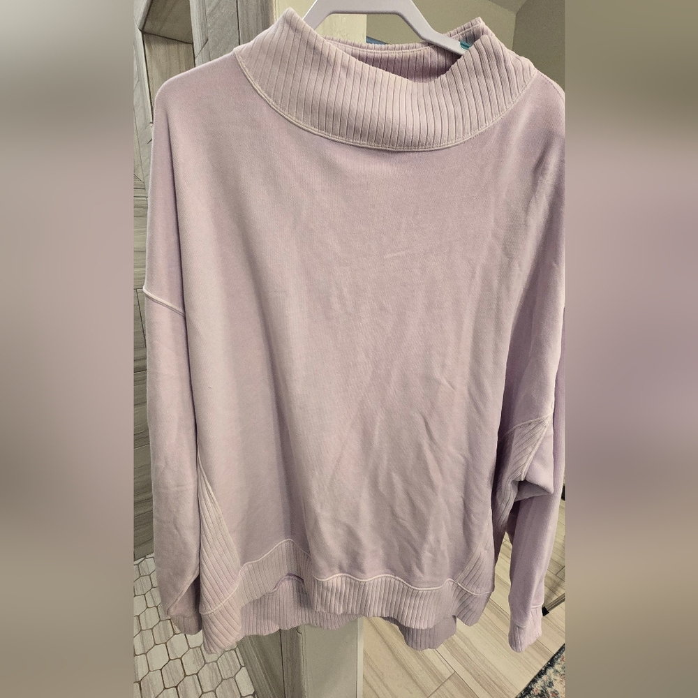 Aerie Purple Cowl Neck Sweater
